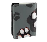 BNVSADC Animal Footprints Printed Passport Holder Travel PU Leather Passport Cover Case Organiser for Men Women, 6.5 inch