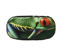 BNVSADC Animal Frog Leaves Printed Pencil Case Cute Pencil Bag Pen Pouch Large Stationery Organizer Makeup Bag for Teen Boys Girls School Students Office