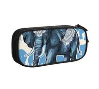 BNVSADC Aztec Elephant Printed Pencil Case Large Pen Bag Cute Pencil Box Pouch Office School Stationery Organizer for Girls Boys, Black