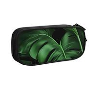 BNVSADC Banana Leaves Printed Pencil Case Large Pen Bag Cute Pencil Box Pouch Office School Stationery Organizer for Girls Boys, Black
