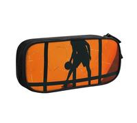 BNVSADC Basketball Art Printed Pencil Case Large Pen Bag Cute Pencil Box Pouch Office School Stationery Organizer for Girls Boys, Black
