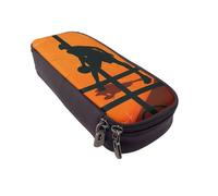 BNVSADC Basketball Art Printed PU Leather Flip Pencil Case, Cute Pencil Box Pen Bag Stationery Organizer Makeup Bag for School Office Travel