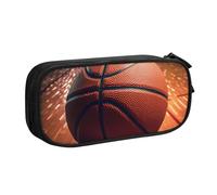 BNVSADC Basketball Sport Printed Pencil Case Large Pen Bag Cute Pencil Box Pouch Office School Stationery Organizer for Girls Boys, Black
