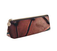 BNVSADC Basketball Sport Printed Triangle Pencil Case Leather Pencil Pouch Cute Stationery Pencil Pen Bag for School Office Travel