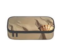 BNVSADC Beach Sea Shell Sand Printed Pencil Case Cute Pencil Box Bag Pen Pouch Office School Stationery Organizer for School Travel Work