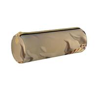 BNVSADC Beach Sea Shell Sand Printed Round Pencil Case Leather Pencil Pouch Cute Stationery Pencil Pen Bag for School Office Travel