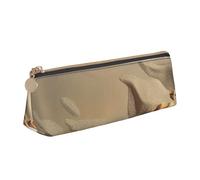 BNVSADC Beach Sea Shell Sand Printed Triangle Pencil Case Leather Pencil Pouch Cute Stationery Pencil Pen Bag for School Office Travel