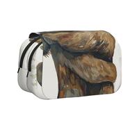 BNVSADC Bears Printed Print Flip Top Double Layer Pencil Case - Large Capacity School Supplies Organizer for Students, Kids, Teens, Artists, Travel & Office Use