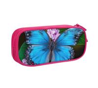 BNVSADC Beautiful Butterfly Printed Pencil Case Large Pen Bag Cute Pencil Box Pouch Office School Stationery Organizer for Girls Boys, Pink
