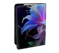 BNVSADC Beautiful Flower Printed Passport Holder Travel PU Leather Passport Cover Case Organiser for Men Women, 6.5 inch