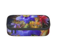 BNVSADC Beautiful Flowers Art Printed Pencil Case Cute Pencil Box Bag Pen Pouch Office School Stationery Organizer for School Travel Work