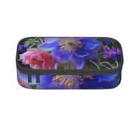 BNVSADC Beautiful Flowers Print Printed Pencil Case Cute Pencil Box Bag Pen Pouch Office School Stationery Organizer for School Travel Work