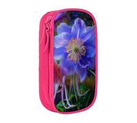 BNVSADC Beautiful Flowers Print Printed Pencil Case for Girls Boys, Large Capacity Pencil Pouch Cute Pencil Box Adult Makeup Bag with 2 Compartments, Pink
