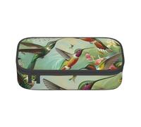 BNVSADC Beautiful Hummingbirds Printed Pencil Case Cute Pencil Box Bag Pen Pouch Office School Stationery Organizer for School Travel Work