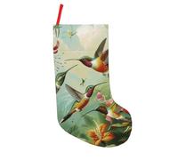 BNVSADC Beautiful Hummingbirds Printed Xmas Tree Decor Christmas Stockings 18 inch Festive Supplies Holiday Party Decoration