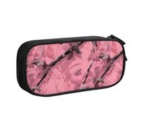 BNVSADC Beautiful Leaves Camouflage Printed Pencil Case Large Pen Bag Cute Pencil Box Pouch Office School Stationery Organizer for Girls Boys, Black