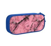 BNVSADC Beautiful Leaves Camouflage Printed Pencil Case Large Pen Bag Cute Pencil Box Pouch Office School Stationery Organizer for Girls Boys, Blue