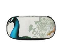 BNVSADC Beautiful Peacock and Floral Printed Pencil Case Cute Pencil Bag Pen Pouch Large Stationery Organizer Makeup Bag for Teen Boys Girls School Students Office