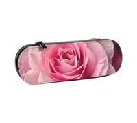 BNVSADC Beautiful Rose Printed Leather Pencil Pen Case & Makeup Bag - Stylish Hard Shell Pencil Bag Stationery Organizer Pouch for School Office Travel