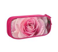 BNVSADC Beautiful Rose Printed Pencil Case Large Pen Bag Cute Pencil Box Pouch Office School Stationery Organizer for Girls Boys, Pink