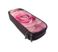 BNVSADC Beautiful Rose Printed PU Leather Flip Pencil Case, Cute Pencil Box Pen Bag Stationery Organizer Makeup Bag for School Office Travel
