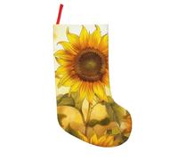 BNVSADC Beautiful Yellow Sunflower Printed Xmas Tree Decor Christmas Stockings 18 inch Festive Supplies Holiday Party Decoration