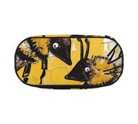BNVSADC Bee Love Honey Printed Pencil Case Cute Pencil Bag Pen Pouch Large Stationery Organizer Makeup Bag for Teen Boys Girls School Students Office