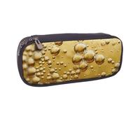 BNVSADC Beer Bubble Printed Leather Pencil Pen Case & Makeup Bag - Stylish Pencil Bag Stationery Organizer Pouch for School Office Travel