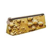 BNVSADC Beer Bubble Printed Triangle Pencil Case Leather Pencil Pouch Cute Stationery Pencil Pen Bag for School Office Travel