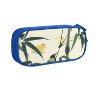 BNVSADC Birds Landed on Branches Printed Pencil Case Large Pen Bag Cute Pencil Box Pouch Office School Stationery Organizer for Girls Boys, Blue