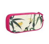 BNVSADC Birds Landed on Branches Printed Pencil Case Large Pen Bag Cute Pencil Box Pouch Office School Stationery Organizer for Girls Boys, Pink