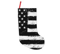 BNVSADC Black and White American Flag Printed Xmas Tree Decor Christmas Stockings 18 inch Festive Supplies Holiday Party Decoration