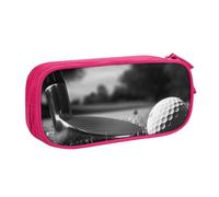BNVSADC Black and White Golf Printed Pencil Case Large Pen Bag Cute Pencil Box Pouch Office School Stationery Organizer for Girls Boys, Pink
