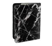 BNVSADC Black and White Marble Printed Passport Holder Travel PU Leather Passport Cover Case Organiser for Men Women, 6.5 inch