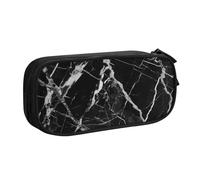 BNVSADC Black and White Marble Printed Pencil Case Large Pen Bag Cute Pencil Box Pouch Office School Stationery Organizer for Girls Boys, Black