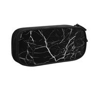 BNVSADC Black Marble Printed Pencil Case Large Pen Bag Cute Pencil Box Pouch Office School Stationery Organizer for Girls Boys, Black