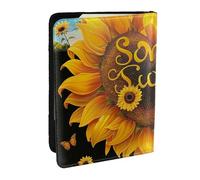 BNVSADC Blessed to Be Called Nana Sunflower Printed Passport Holder Travel PU Leather Passport Cover Case Organiser for Men Women, 6.5 inch