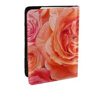 BNVSADC Bright Beautiful Rose Printed Passport Holder Travel PU Leather Passport Cover Case Organiser for Men Women, 6.5 inch