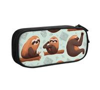 BNVSADC Brown Animals Printed Pencil Case Large Pen Bag Cute Pencil Box Pouch Office School Stationery Organizer for Girls Boys, Black