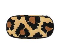 BNVSADC Brown Pattern Leopard Printed Pencil Case Cute Pencil Bag Pen Pouch Large Stationery Organizer Makeup Bag for Teen Boys Girls School Students Office