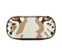 BNVSADC Brown Pattern Leopard Printed Pencil Case Cute Pencil Bag Pen Pouch Large Stationery Organizer Makeup Bag for Teen Boys Girls School Students Office