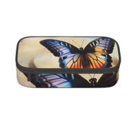 BNVSADC Butterfly Design Printed Pencil Case Cute Pencil Box Bag Pen Pouch Office School Stationery Organizer for School Travel Work