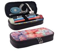 BNVSADC Butterfly Printed PU Leather Flip Pencil Case, Cute Pencil Box Pen Bag Stationery Organizer Makeup Bag for School Office Travel