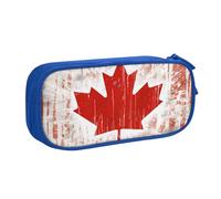 BNVSADC Canada Flag Printed Pencil Case Large Pen Bag Cute Pencil Box Pouch Office School Stationery Organizer for Girls Boys, Blue