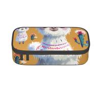 BNVSADC Cartoon Alpaca Cute Animal Printed Pencil Case Cute Pencil Box Bag Pen Pouch Office School Stationery Organizer for School Travel Work
