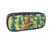 BNVSADC Cartoon car Outdoor Printed Leather Pencil Pen Case & Makeup Bag - Stylish Pencil Bag Stationery Organizer Pouch for School Office Travel