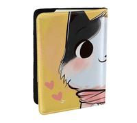 BNVSADC Cartoon cat Art Printed Passport Holder Travel PU Leather Passport Cover Case Organiser for Men Women, 6.5 inch