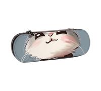 BNVSADC Cartoon cat Print Printed Leather Pencil Pen Case & Makeup Bag - Stylish Hard Shell Pencil Bag Stationery Organizer Pouch for School Office Travel