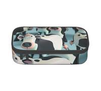 BNVSADC Cartoon Cow Printed Pencil Case Cute Pencil Box Bag Pen Pouch Office School Stationery Organizer for School Travel Work