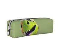 BNVSADC Cartoon Dinosaur Printed Pencil Case Leather Pencil Pouch Cute Stationery Pencil Pen Bag with Zipper for School Office Travel